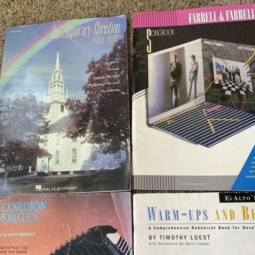 VTG Music Songbooks Contemporary Christian Piano Solo Accordion Favorite 5 Books